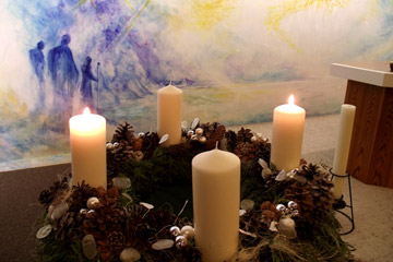 Adventsfenster Adventskranz